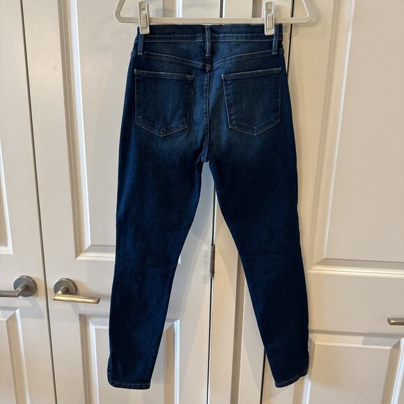 FRAME -NWT- Le High Skinny Jeans Curve Slit Bustle Blue | 28 - Picture 4 of 8